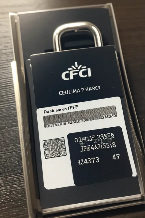 Image of a CPF card with a chain around it and a padlock