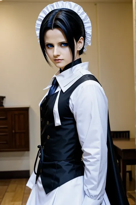 Chrollo lucifer from hunterxhunter in maid outfit