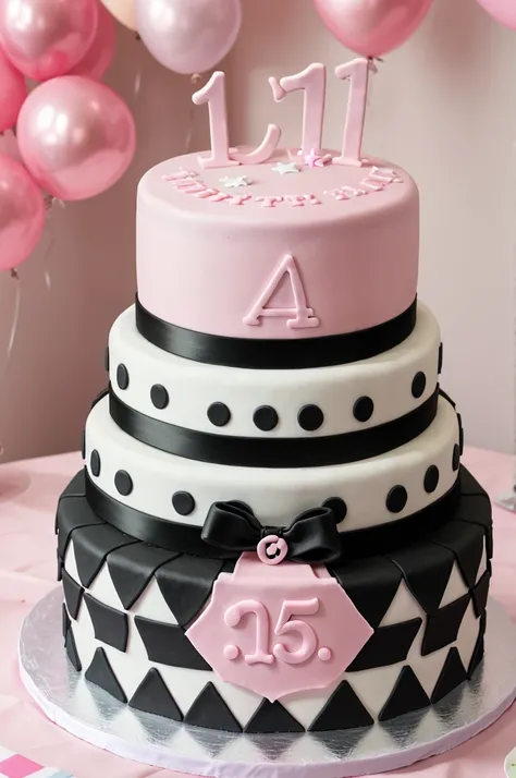 Asthetic 15th birthday cakes for girls 