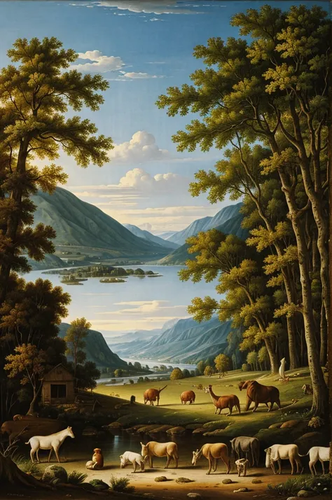 Landscape with animals