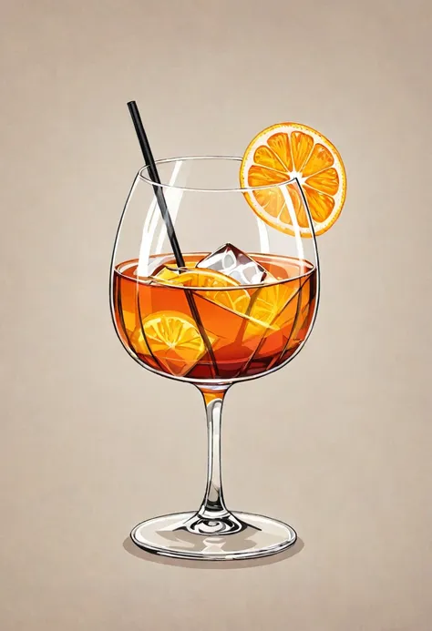 picture a retro-a glass of elegant sophisticated retro old fashioned cocktail