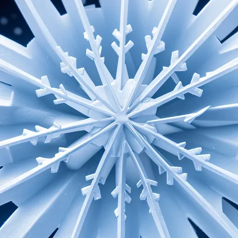 image of a snowflake under a powerful microscope