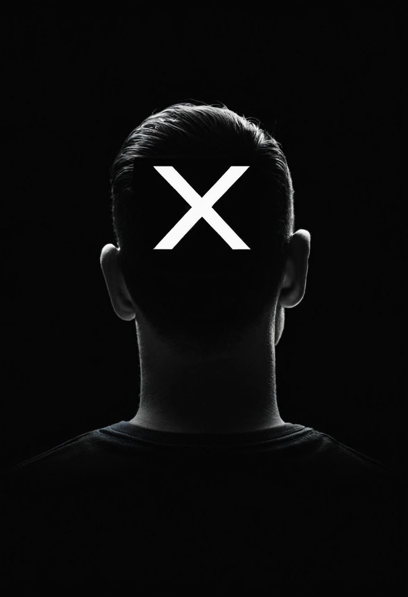 an image of a man thinking, with an X for the head, with a black gradient background with the phrase Reflect Zone