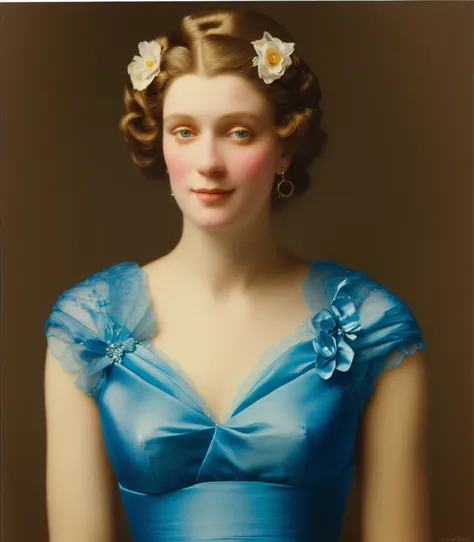 há uma mulher com bobes na cabeça e um vestido, inspirado em Jean-Étienne Liotard, inspirado em Cindy Sherman, retrato no estilo craola, retrato sem nudez vestido, john currin, inspirado por Henriette Wyeth, inspirado em Henry Raeburn, retrato n - 9, retra...