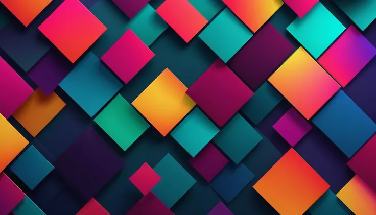 Create an abstract geometric background with a modern color palette for a technology conference. 4K, UHD