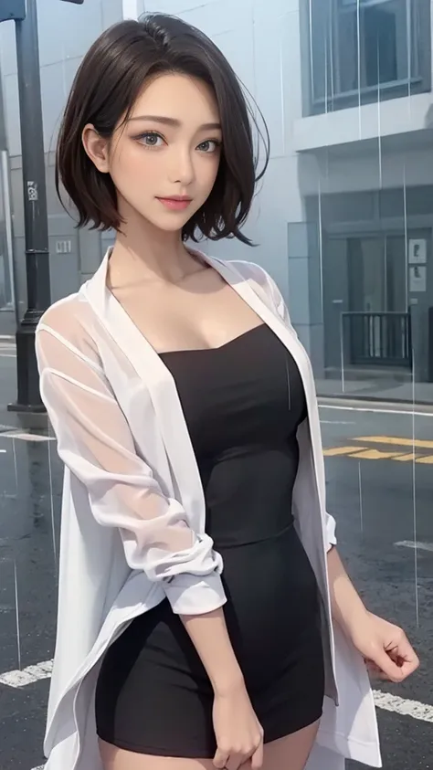 ((highest quality, 8k, masterpiece:1.3)), concentrated: 1.2, perfect body beauty: 1.4, hips: 1.2, ((short layered haircuts, ches...