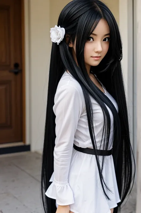 Anime Girl with Long Black hair