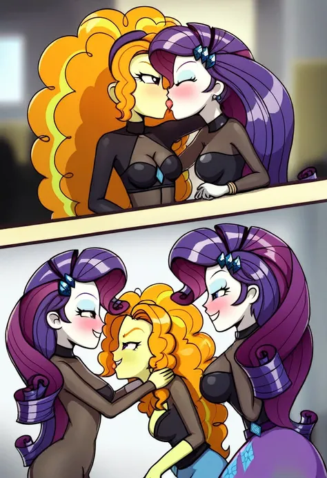 Eqg adagio angry bodystocking in home   kiss rarity 