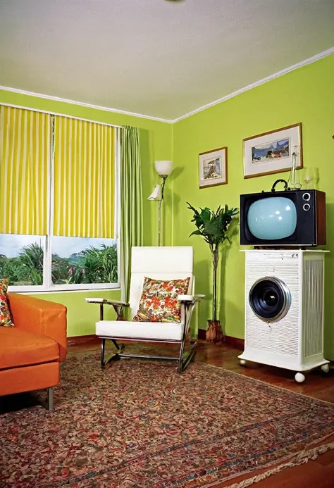 living room, 60s, panavisions photo,