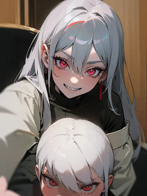 (absurdres, highres, ultra detailed:1.2),(solo boy:1.3),middle age,(male focus:1.3),evil smile,sharp teeth,silver hair,red eyes,indoor,devil,luxury room
Negative prompt: (EasyNegative:1.2),(of_deepnegative_v1_75t:1.2),(girl:1.5)
Model: 7th_アニメ_V3_c、male