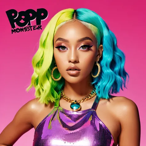 advertising poster, Promotional Photo for Pop Rap Single Monster feat. Isabelle by artist called Doja Cat