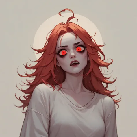 with red hair in a spooky month cartoon called alice