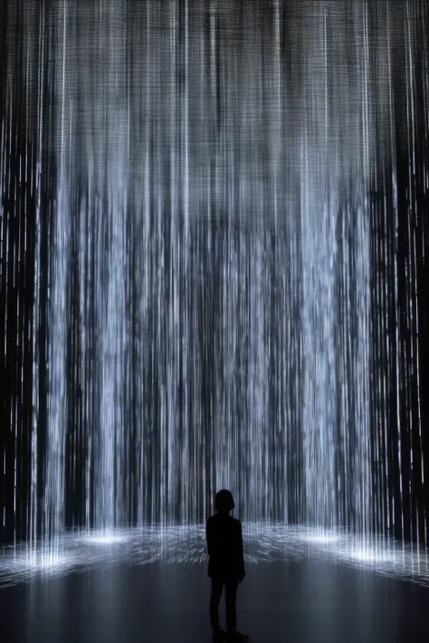 Ryoji Ikeda Style - Create immersive, interactive digital art installations based on the works of Ryoji Ikeda((Background only))