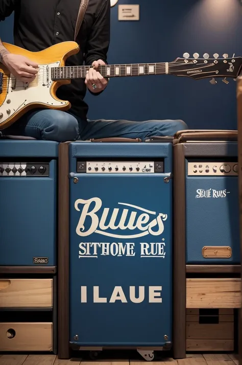 Create a logo called "Blues Rock Store"