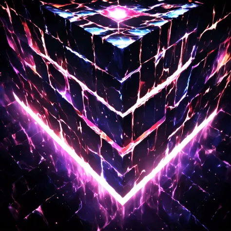 Black magic cube, divided into squares, black background,"Anime features inspired by One Piece, drenched in dramatic and incredible lighting, dramatic lighting, infused with creative details, ultra-fine 2D design, scenery bathed in creativity, bathed in cr...