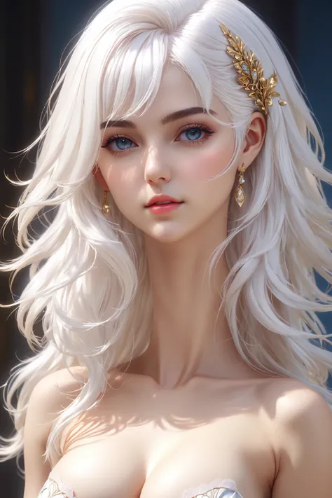 (masterpiece, best quality:1.5), (ultra detailed, high resolution, 8k, beautiful detailed, UHD, best anatomy), white hair, flat breasts, 1 cool girl,