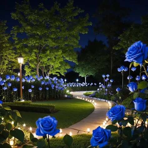 Blue Rose Garden、night、A secret place that no one knows about