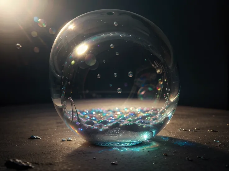 detailed bubbles, beautiful detailed bubbles, floating bubbles, shiny bubbles, large bubbles, colorful bubbles, iridescent bubbles, transparent bubbles, ethereal bubbles, whimsical bubbles, (best quality,4k,8k,highres,masterpiece:1.2),ultra-detailed,(reali...