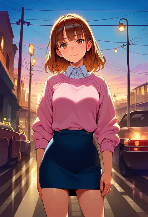 kyoko,score_9,score_8_superior,score_7_superior,sauce_anime,one girl,alone,view your viewers,city,streetscape of the 1980s,aspha...