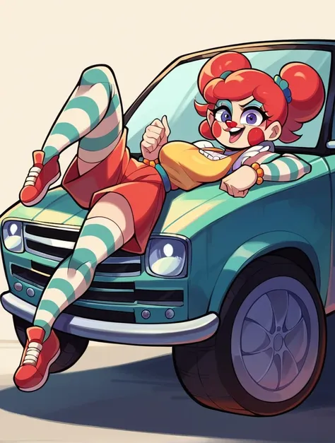 Draw me Circus Baby Fnaf Sister Location kicking car 