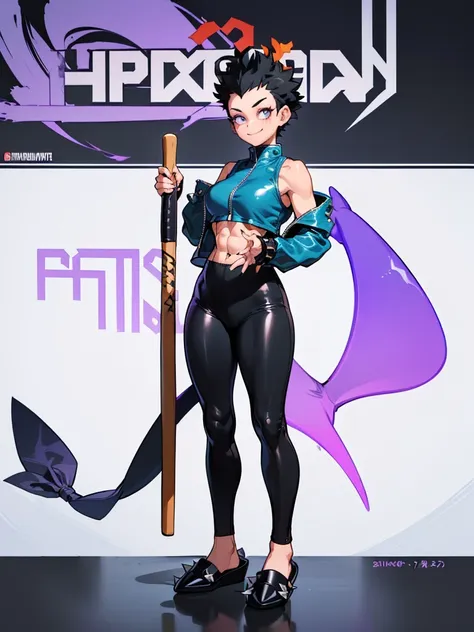 (((my hero academia style))), (((bibi))), (((brawl stars))), (((1girl))), (((female))), (((wide hips))), (((wide thighs))), (((m...