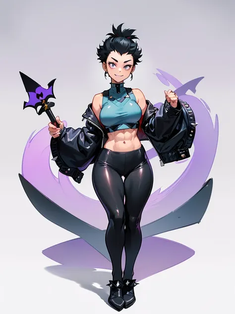 (((my hero academia style))), (((bibi))), (((brawl stars))), (((1girl))), (((female))), (((wide hips))), (((wide thighs))), (((m...