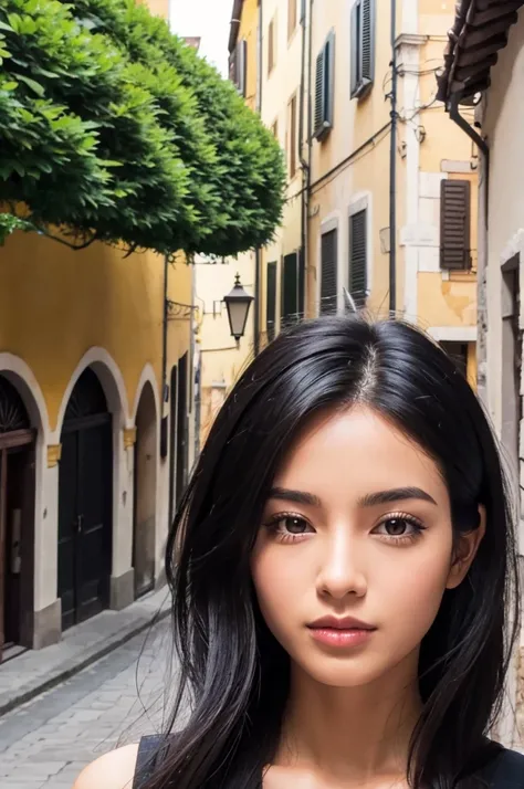 Black Hair　woman　Italy