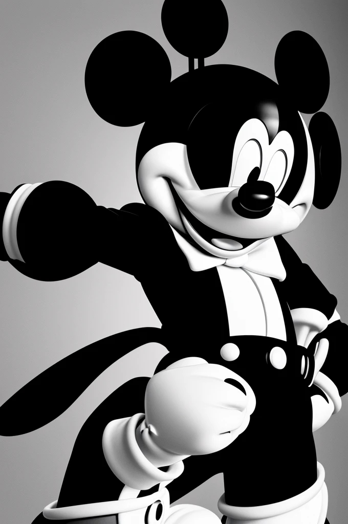 Generates Mickey in black and white 