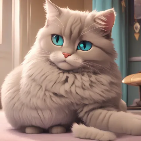 Modern Disney Style, Cat parent and  Very high quality, detailed, Complex, perfection