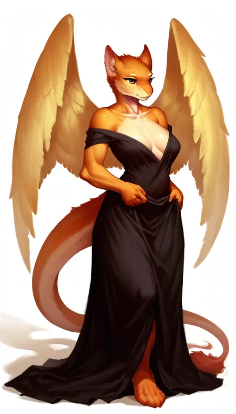 score_9, score_8_up, score_7_up, (clear simple background, white background, papyrus background), ((SFW:1.5))
(crow:1.2)), _young, anthro, solo, (female), (fullbody, curvy body, feathered, focus), (wings, tail), beautiful, (Dressed:1.5)