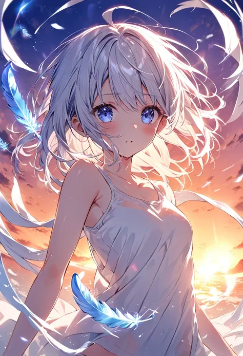 (((Medium Shot: 1.4))) anime teen girl, (Are standing ((Flat snow)), (((Half naked))), Cinematic Light, Slim body with curves, the skin is pure white, soft, Smooth and, ((Browsing Caution)), Very delicate and beautiful CG illustrations, Highest quality, Hi...