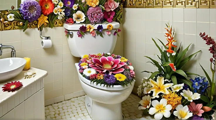 ais-flowery toilet in a ais-flowery bathroom