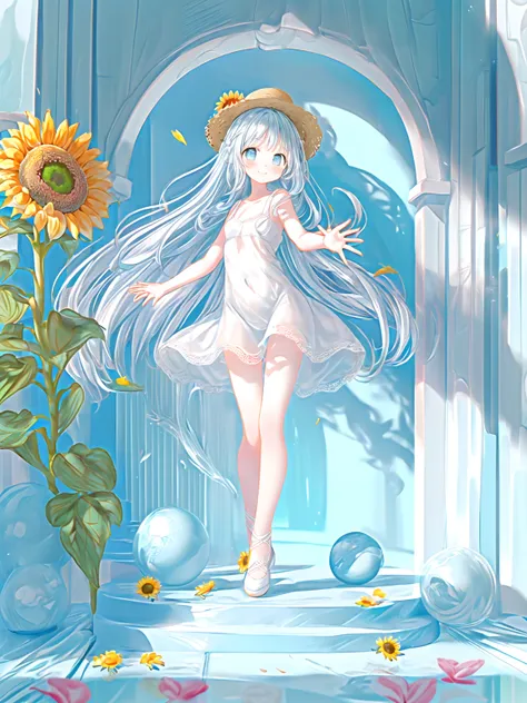 masterpiece, best quality, extremely detailed, (illustration, official art:1.1), 1 girl ,(((( light blue long hair)))), ,(((( li...