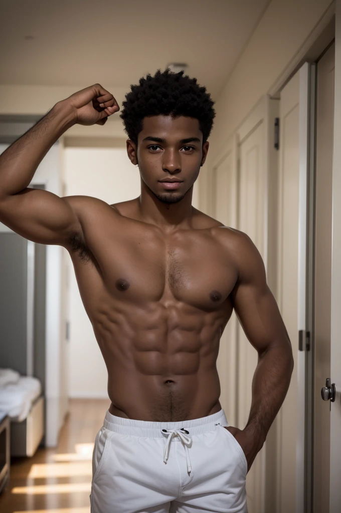 Beautiful dark-skinned Brazilian boy 