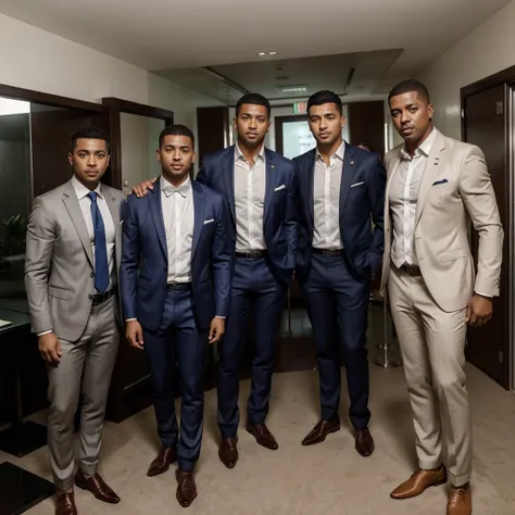 There are three guys in suits next to each other., una imagen de Nándor Katona, Instagram, dau-al-set, ronaldo luis nazario de lima., ronaldo luis nazario de lima., paul pepera pablo roldan, jose miguel roman frances, Mateo 9 5, mohamed subsides, David Rio...