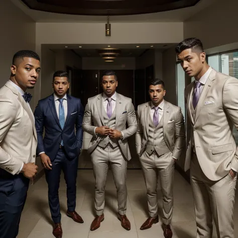 There are three guys in suits next to each other., una imagen de Nándor Katona, Instagram, dau-al-set, ronaldo luis nazario de lima., ronaldo luis nazario de lima., paul pepera pablo roldan, jose miguel roman frances, Mateo 9 5, mohamed subsides, David Rio...