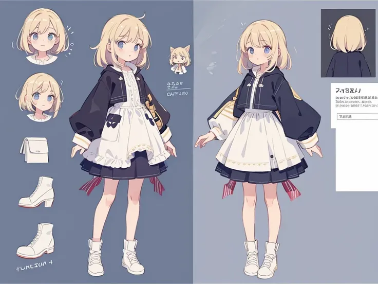 reference art, 1girl, full body, white background, concept art, 