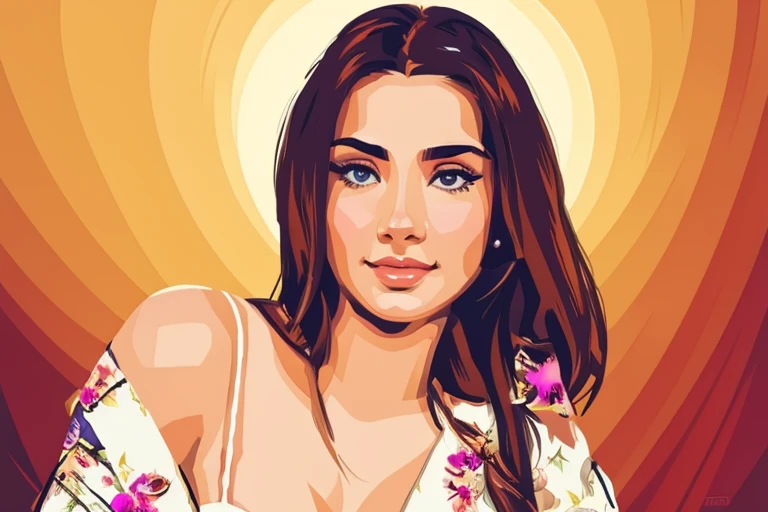 
there is a picture of a woman with flowers in her hair, in bowater art style, inspired by Alberto Vargas, vector style drawing, beautiful artwork illustration, beautiful drawing style, by Viktor Oliva, digital illustration portrait, beautiful digital illu...