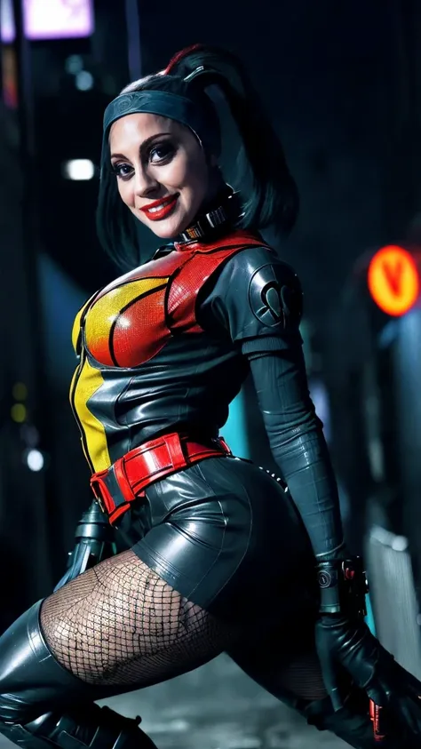 lady gaga as a harley quinn. a sexy harley quinn from dc comics. high-resolution artwork, vivid colors, and sharp focus. extreme...