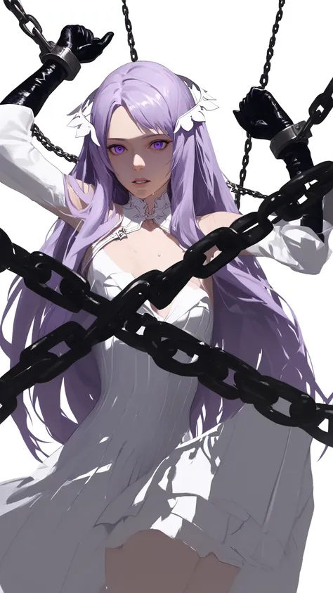 score_9, score_8_up, score_7_up, score_6_up, uncensored, quinella, absurdly purple hair, long hair, hair ornament, purple eyes, ...