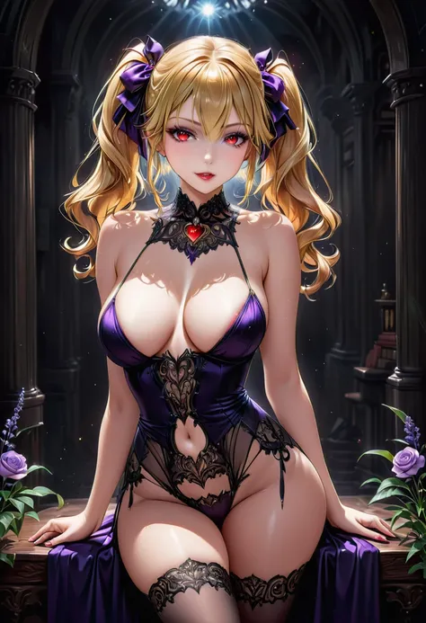 fantasy art deco (art deco: 1.5) A (black and white: 1.5) glamours (vampire: 1.5) model shot, RAW, award winning, of an exquisite beautiful 1solo female vampire, ultra feminine, full body, busty woman, most beautiful face ultra detailed face, ((blond long ...