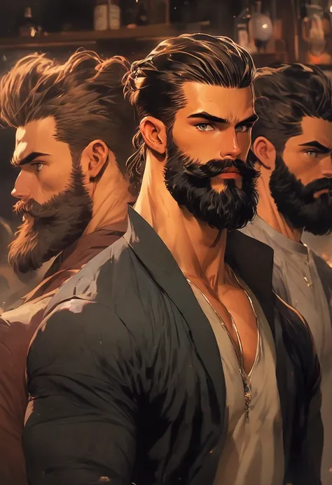 masterpiecesmall groups of modern contemporary young danes danish like looksappearing young quite buffed powerlifterswel proportioned anatomically corect symetrically proportioned muscly young male danish hipster with stylish manbun and manicured fullbeard...