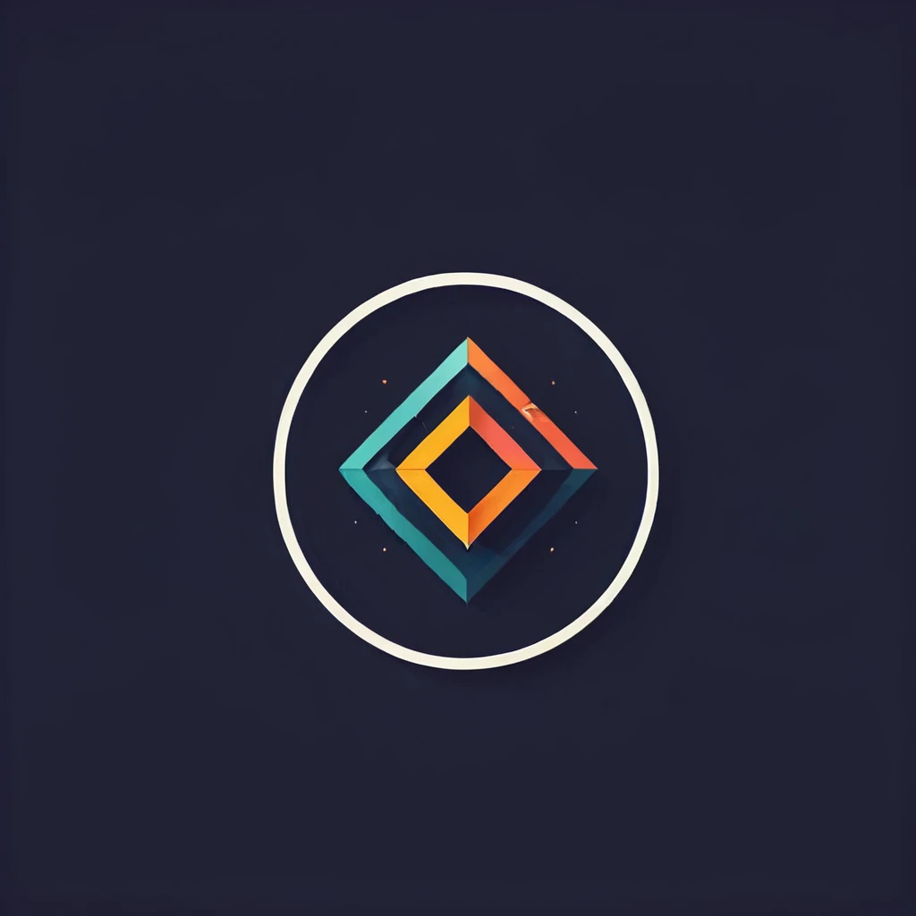 Geometric  abstract logo, simplicity, vector, minimal, symmetry 