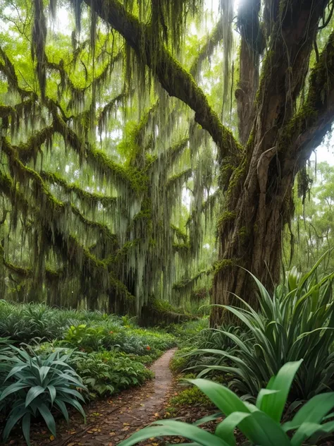 air plants growing in Florida in nature.