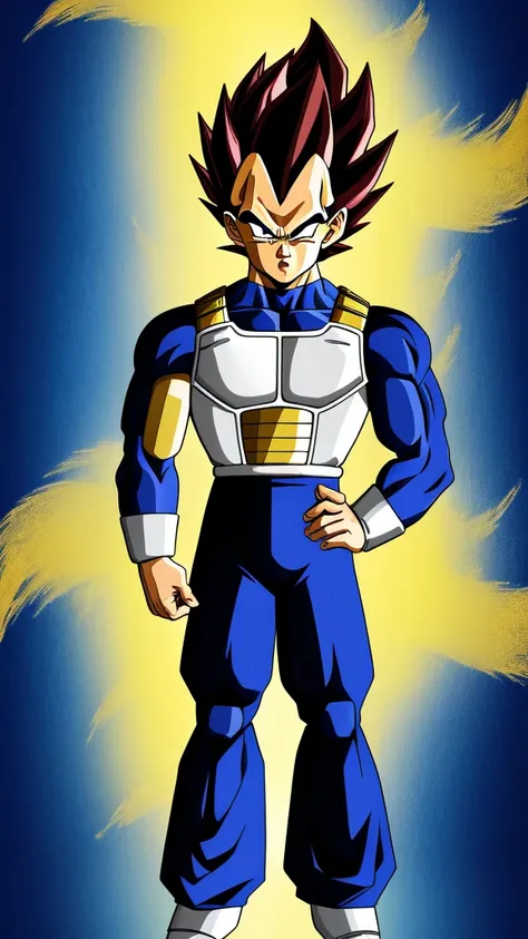 (photo:1.3), highdetail, vegeta, solo, 1boy, selfie, detailed face, detailed eyes, super saiyan, golden hair, (masterpiece, best...