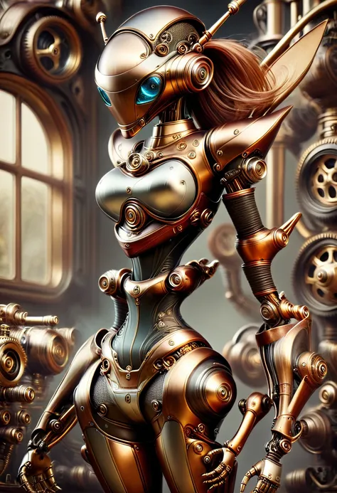  female Steampunk robot 