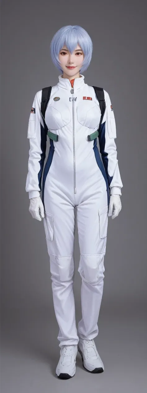 realistic,score_9, score_8_up, score_7_up, 
 ayanami rei, solo，full body,EVA combat suits,smirk,