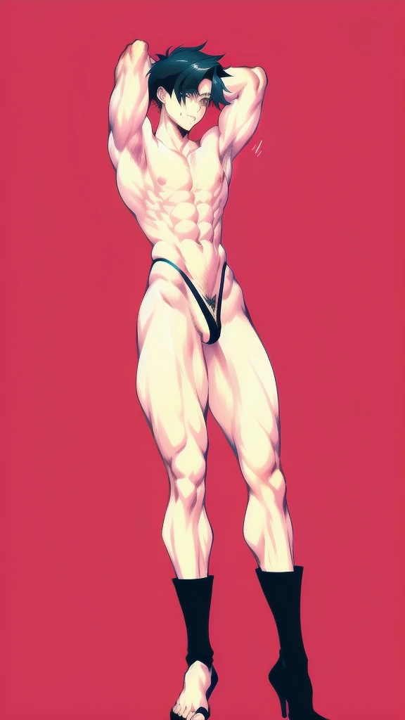 full body in image, masculine pose, unique hair, full naked man, male body, slender body, short hair, full body, hot body, sexy male body, dinamic pose, six patch. detalied pose, body, simple background, expressive face, focus on face, line art, sketch
