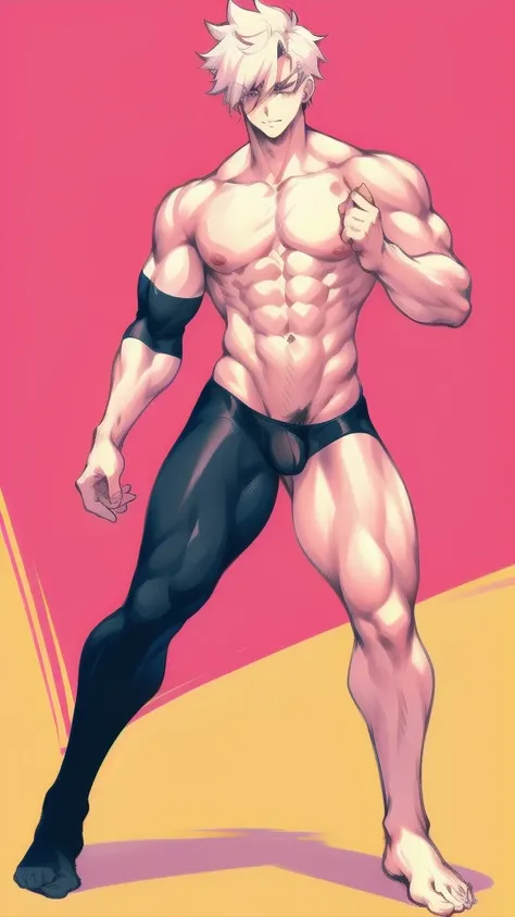 full body in image, masculine pose, unique hair, full naked man, male body, slender body, short hair, full body, hot body, sexy male body, dinamic pose, six patch. detalied pose, body, simple background, expressive face, focus on face, line art, sketch
