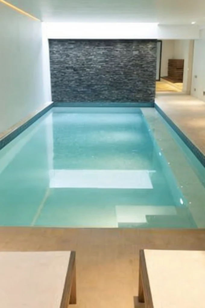 Create an image of a swimming pool inside a house